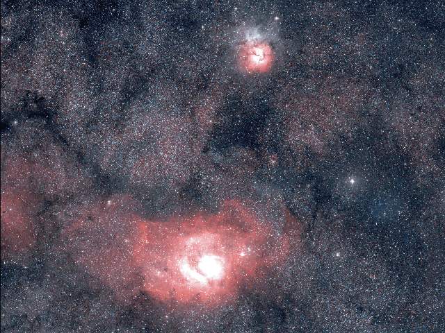 The Lagoon and Trifid Nebulae